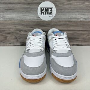 *Nike Air Jordan 4 RM White Grey University Blue UNC FQ 4 Shoes Men's